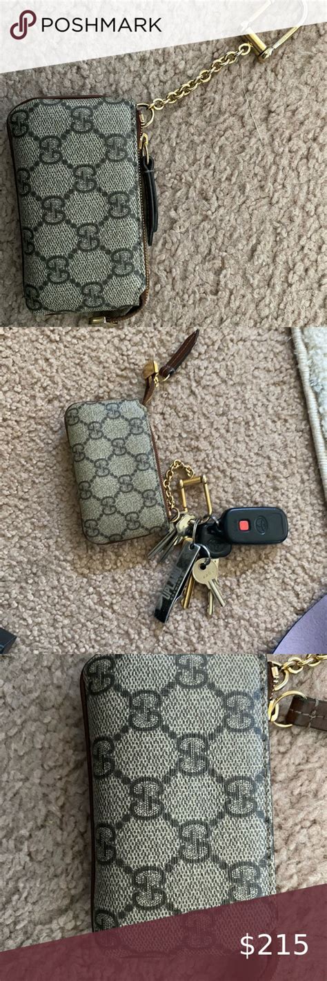 gucci car key wallet|Gucci coin pouch keychain.